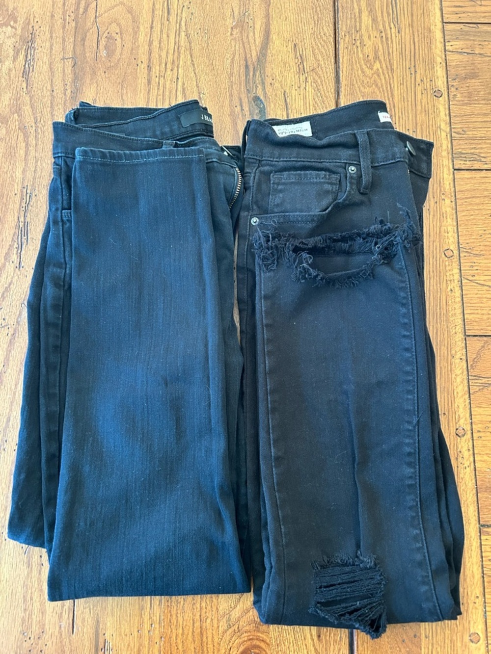 J Brand Black Skinny Jeans and Levi distressed skinny crop jeans.